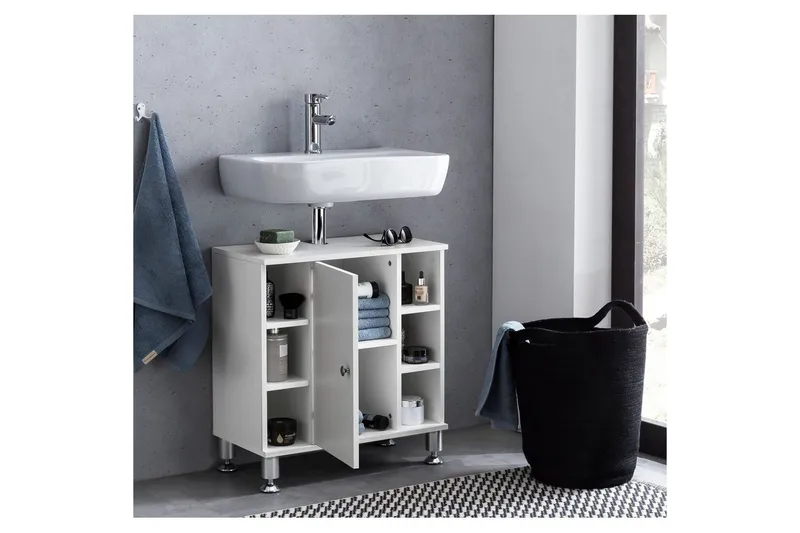 Vask Bundenhed Wohnling Folieret Spånplade 1 Dør 6 Opbevaringshylder Moderne - Hus & renovering - Køkken & bad - Badeværelse - Håndvaske - Lille håndvask