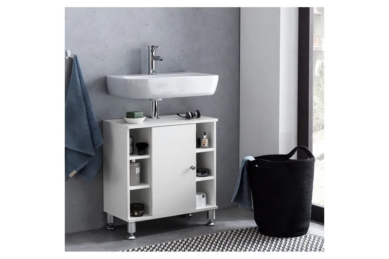 Vask Bundenhed Wohnling Folieret Spånplade 1 Dør 6 Opbevaringshylder Moderne - Hus & renovering - Køkken & bad - Badeværelse - Håndvaske - Lille håndvask