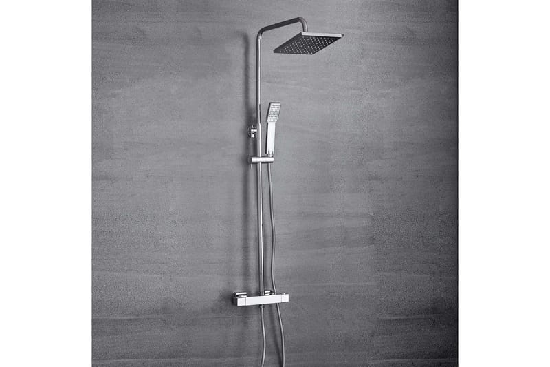 Komplet loftbrusersæt med håndbruser | Højglans rustfrit stål, undefined