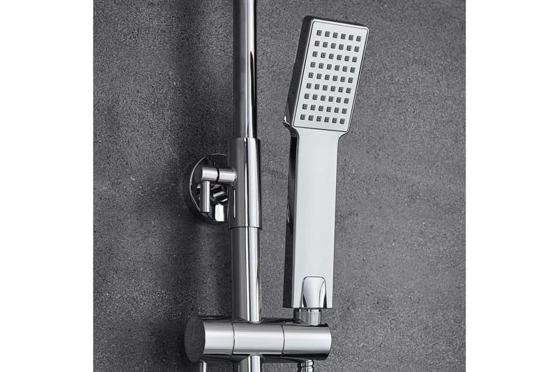Komplet loftbrusersæt med håndbruser | Højglans rustfrit stål - Hus & renovering - Køkken & bad - Badeværelse - Brusearmatur & tilbehør