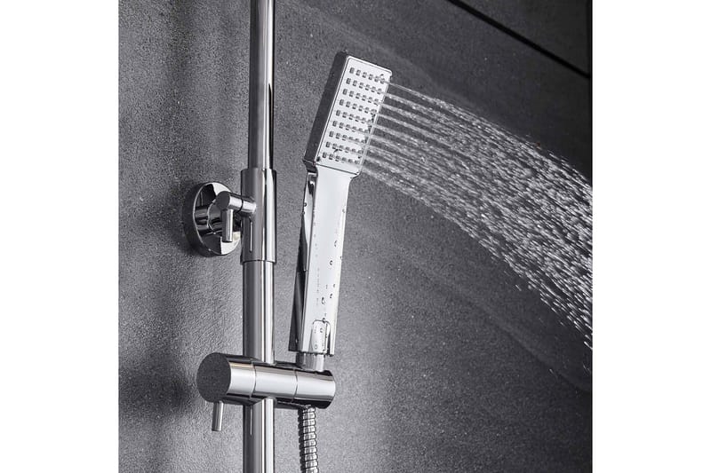 Komplet loftbrusersæt med håndbruser | Højglans rustfrit stål - Hus & renovering - Køkken & bad - Badeværelse - Brusearmatur & tilbehør