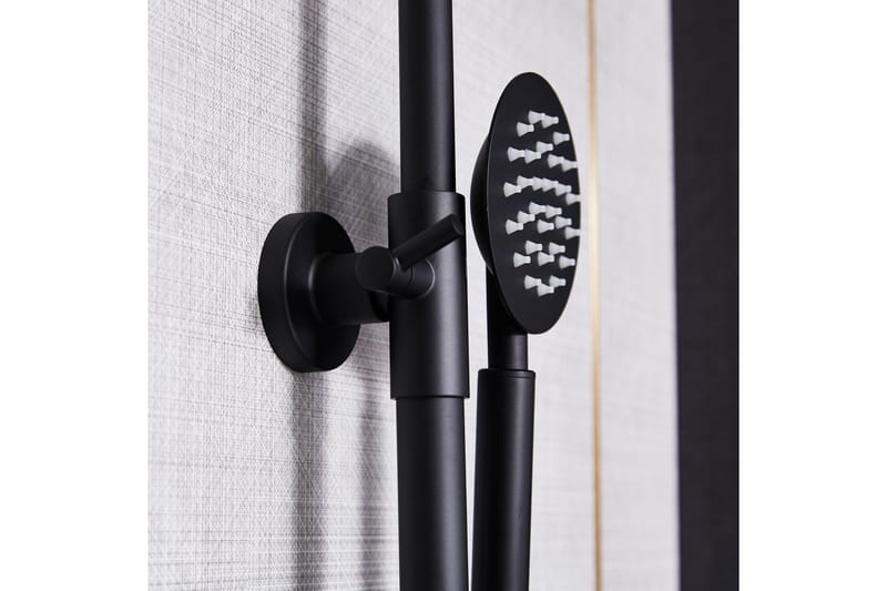 Loftbrusersæt med armatur | Brusa - Sort - Hus & renovering - Køkken & bad - Badeværelse - Brusearmatur & tilbehør