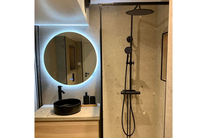 Loftbrusersæt med armatur | Brusa - Sort - Hus & renovering - Køkken & bad - Badeværelse - Brusearmatur & tilbehør