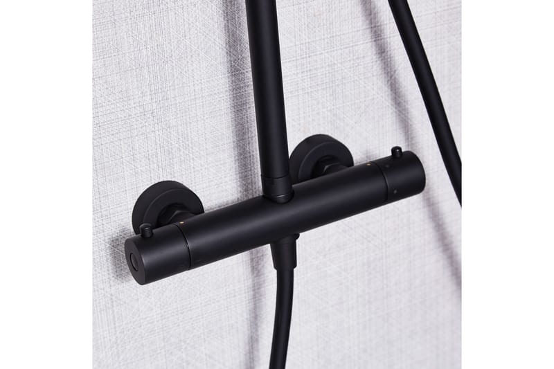 Loftbrusersæt med armatur | Brusa - Sort - Hus & renovering - Køkken & bad - Badeværelse - Brusearmatur & tilbehør