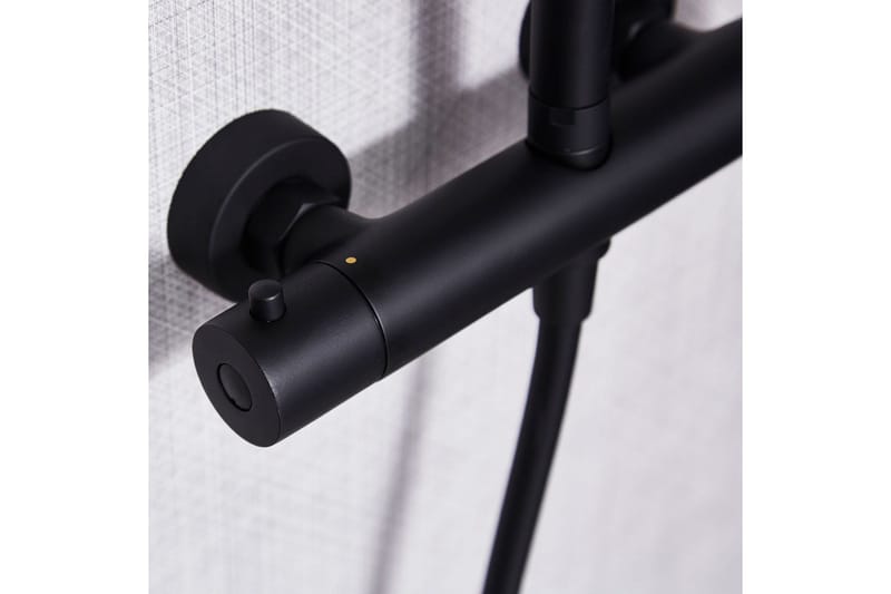 Loftbrusersæt med armatur | Brusa - Sort - Hus & renovering - Køkken & bad - Badeværelse - Brusearmatur & tilbehør