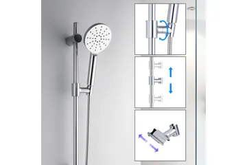 Sannahed Brusesæt 70 cm - Krom - Hus & renovering - Køkken & bad - Badeværelse - Brusearmatur & tilbehør