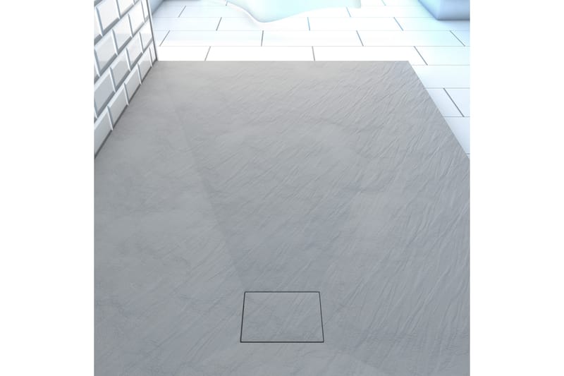 Siggeboda Brusekar 120x80 cm - Lysegrå - Hus & renovering - Køkken & bad - Badeværelse - Brusearmatur & tilbehør