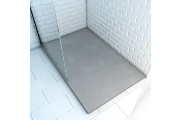 Siggeboda Brusekar 120x80 cm - Lysegrå - Hus & renovering - Køkken & bad - Badeværelse - Brusearmatur & tilbehør