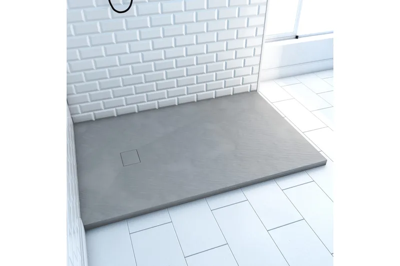 Siggeboda Brusekar 120x80 cm - Lysegrå - Hus & renovering - Køkken & bad - Badeværelse - Brusearmatur & tilbehør