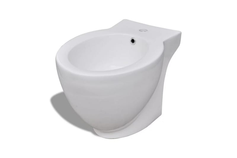 Hvidt Keramisk Toilet & Bidet Sæt - Hvid - Gulvstående toilet