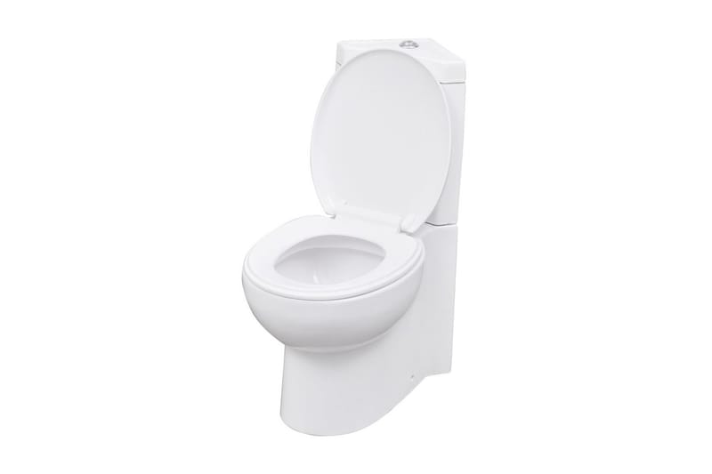 keramisk hjørnetoilet hvid - Hvid - Gulvstående toilet