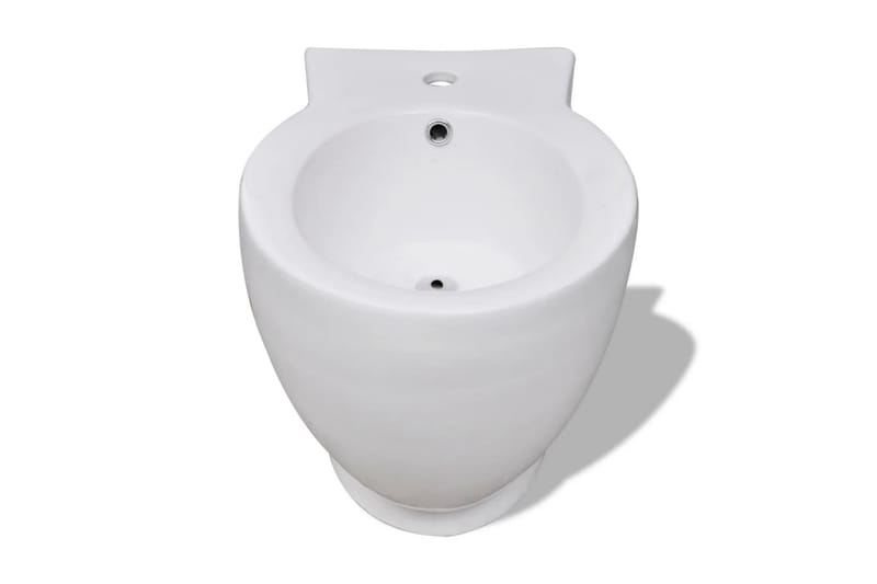 Stående Toilet Og Bidet Sæt, Hvidt, Keramisk - Hvid - Gulvstående toilet