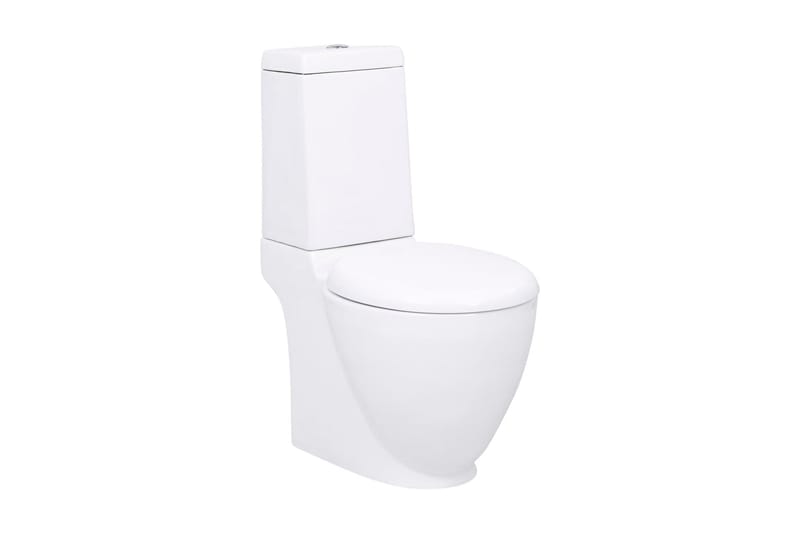 Wc Keramisk Komplet - Hvid - Gulvstående toilet