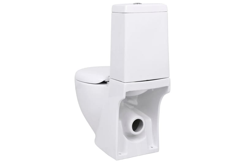 Wc Keramisk Komplet - Hvid - Gulvstående toilet