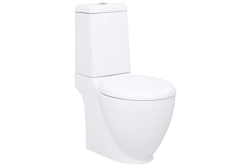 keramisk toilet afløb i bunden rund hvid - Hvid - Toiletsæde