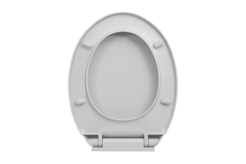 toiletsæde med soft close & quick release-funktion oval grå - Grå - Toiletsæde