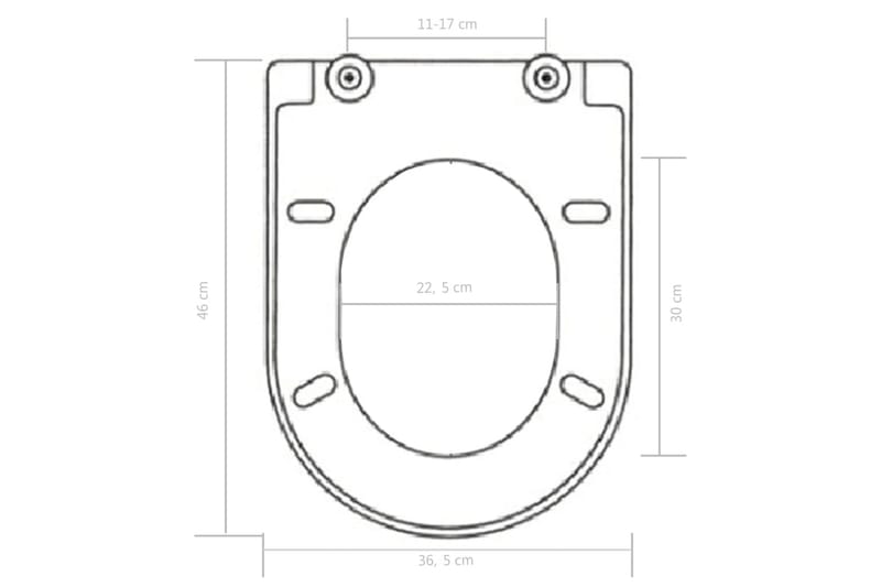 toiletsæde med soft-close og quick release-design sort - Sort - Toiletsæde