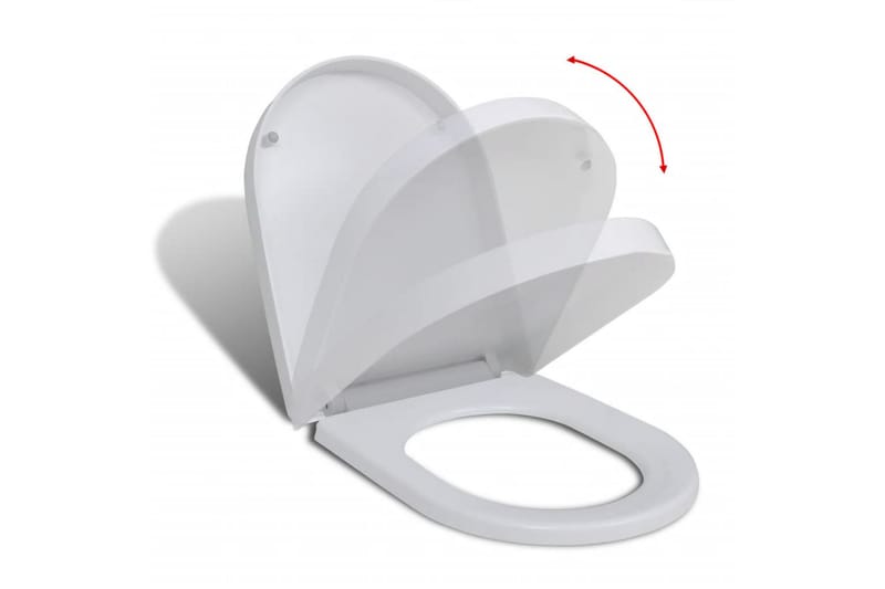 soft close toiletsæde quick-release design firkantet hvid - Hvid - Toiletsæde