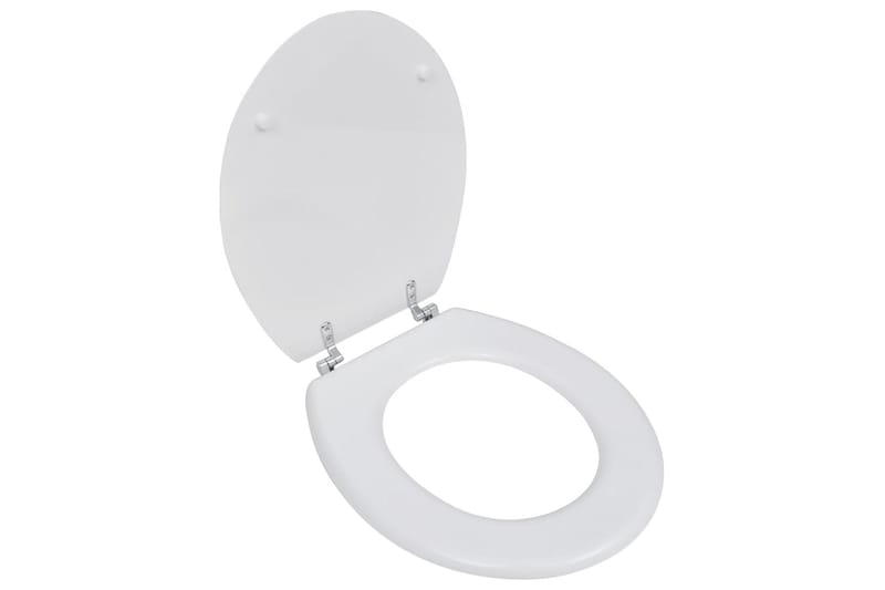 toiletsæde MDF låg enkelt design hvid - Hvid - Toiletsæde