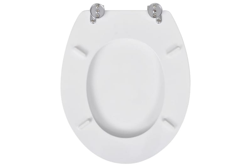 toiletsæde MDF låg enkelt design hvid - Hvid - Toiletsæde