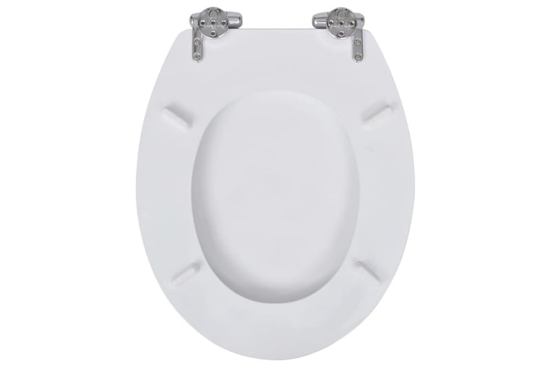 toiletsæde MDF soft close-låg enkelt design hvid - Hvid - Toiletsæde