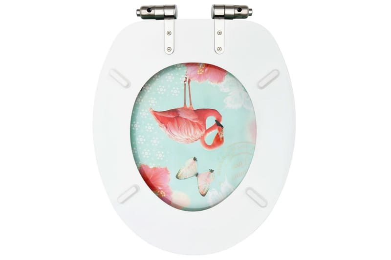 Toiletsæde Med Soft Close-Låg Mdf Flamingodesign - Toiletsæde