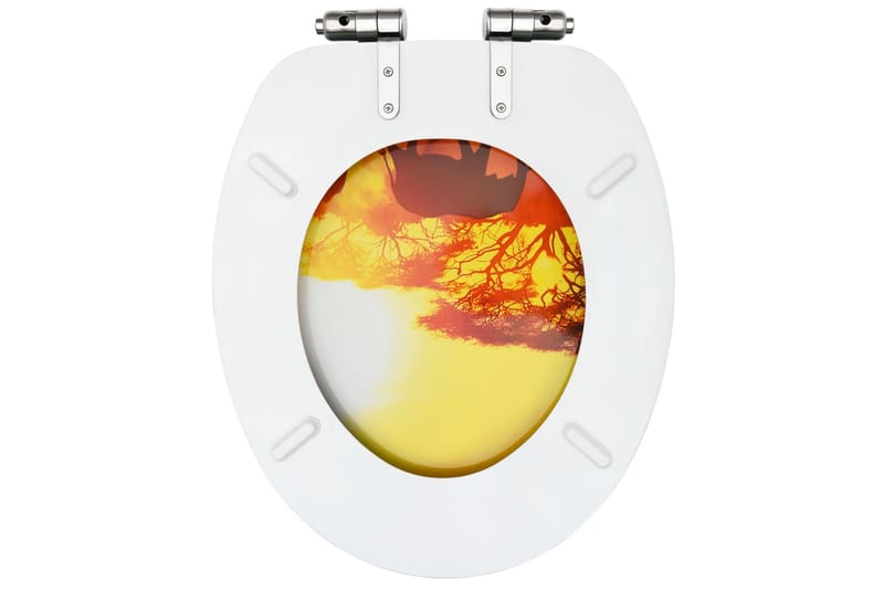 Toiletsæde Med Soft Close-Låg Mdf Savannedesign - Toiletsæde