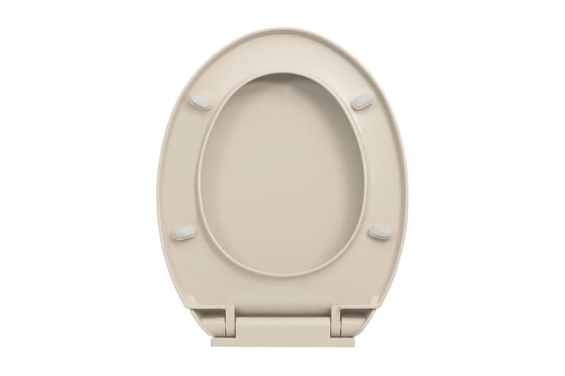 toiletsæde med soft-close oval abrikosfarvet - Beige - Toiletsæde