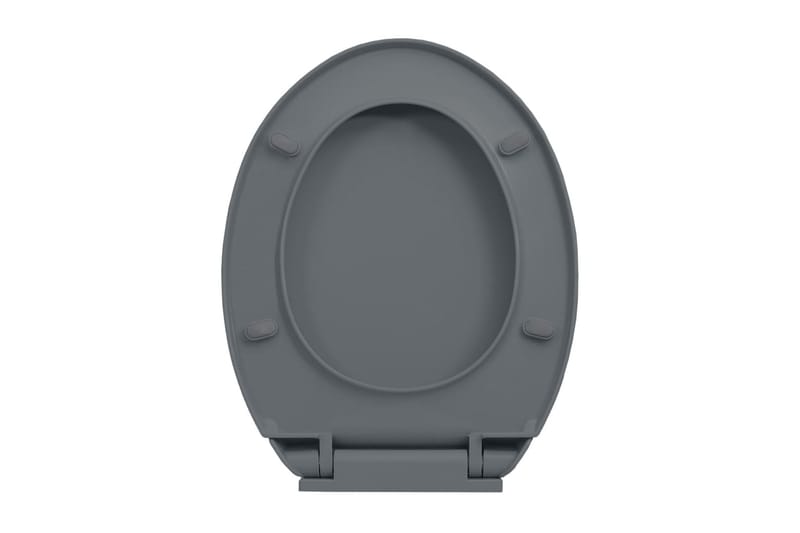 toiletsæde med soft close oval grå - Grå - Toiletsæde