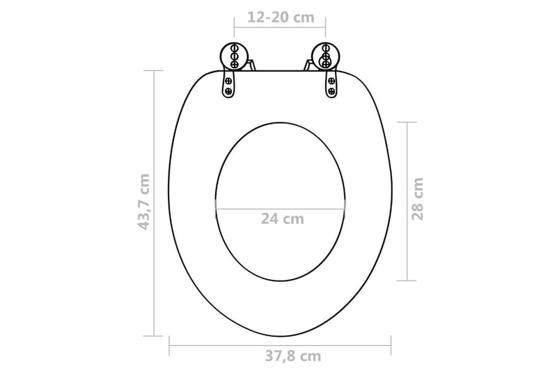 Toiletsæder Med Soft Close-Låg 2 Stk. Mdf Savannedesign - Toiletsæde