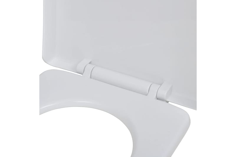 Toiletsæder Med Soft Close-Låg 2 Stk. Plastik Hvid - Hvid - Toiletsæde