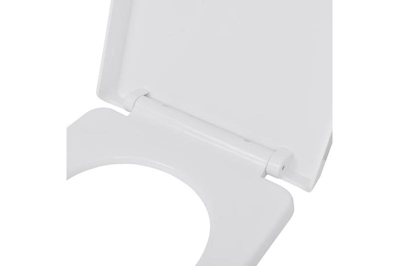 Toiletsæder Med Soft Close-Låg 2 Stk. Plastik Hvid - Hvid - Toiletsæde