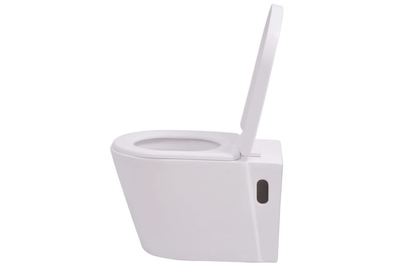 Væghængt Toilet Keramisk Hvid - Hvid - Væghængt toilet