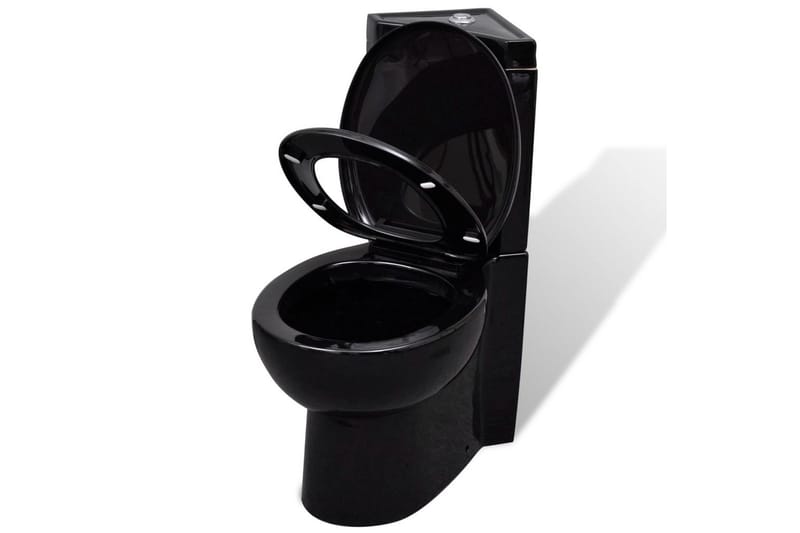 WC Keramisk Toilet Sort - Sort - Væghængt toilet