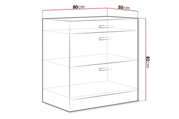 Bianco skab med døre 80x52x82 cm - Hus & renovering - Køkken & bad - Køkken & bryggers