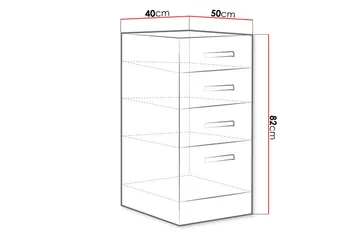 Bianco skab med skuffer 40x52x82 cm - Hus & renovering - Køkken & bad - Køkken & bryggers