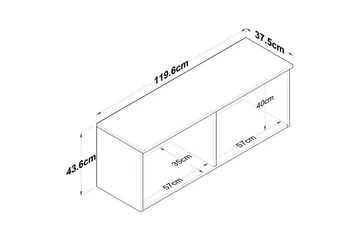 Calros Hörnskåp - Valnød/Hvid - Hus & renovering - Køkken & bad - Køkken & bryggers
