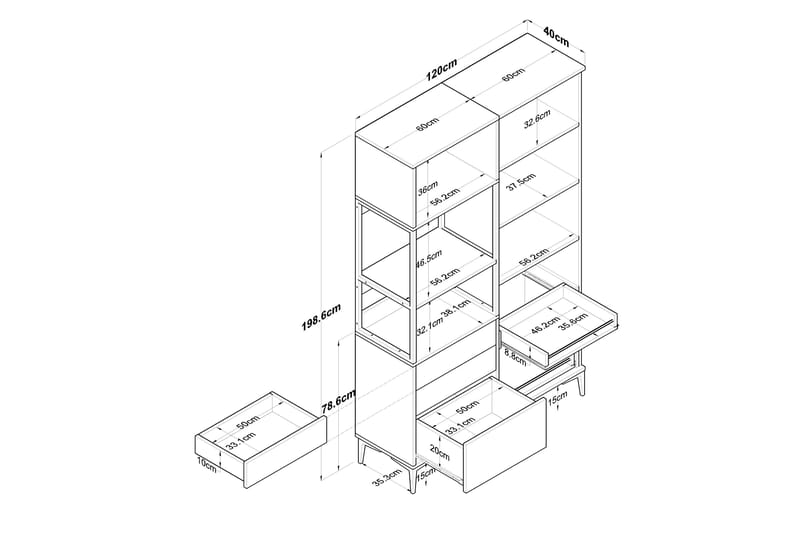 Eligius Højskab - Hvid - Hus & renovering - Køkken & bad - Køkken & bryggers