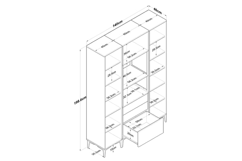 Eligius Højskab - Hvid - Hus & renovering - Køkken & bad - Køkken & bryggers