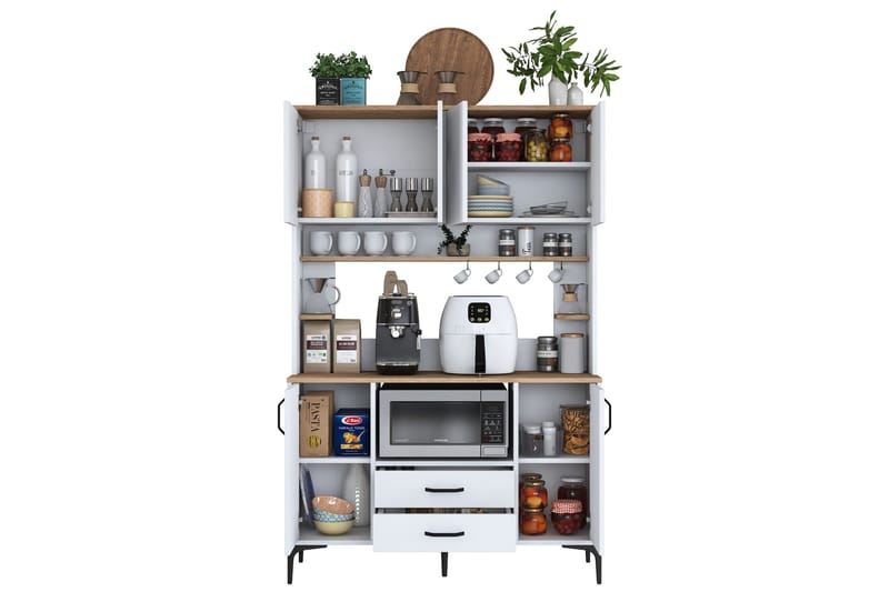 Eligius Højskab - Hvid/Valnød - Hus & renovering - Køkken & bad - Køkken & bryggers