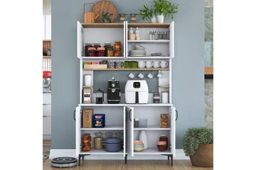 Eligius Højskab - Hvid/Valnød - Hus & renovering - Køkken & bad - Køkken & bryggers