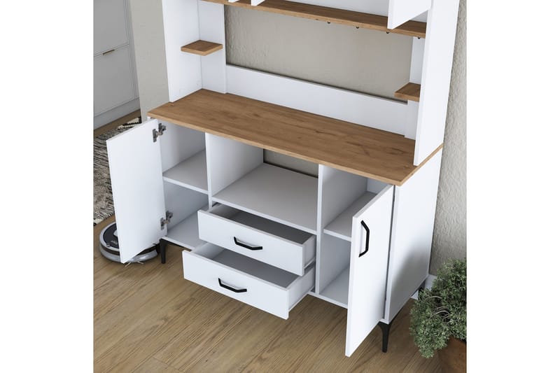 Eligius Højskab - Hvid/Valnød - Hus & renovering - Køkken & bad - Køkken & bryggers