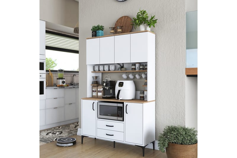 Eligius Højskab - Hvid/Valnød - Hus & renovering - Køkken & bad - Køkken & bryggers