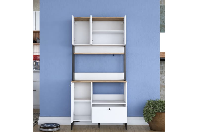 Eligius Højskab - Hvid/Valnød - Hus & renovering - Køkken & bad - Køkken & bryggers