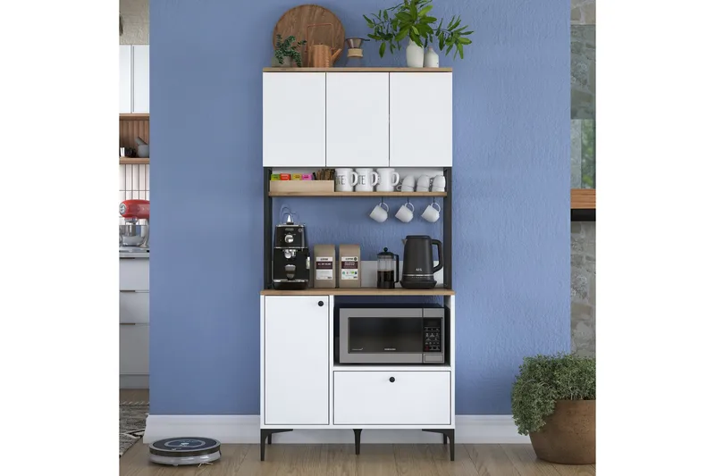Eligius Højskab - Hvid/Valnød - Hus & renovering - Køkken & bad - Køkken & bryggers