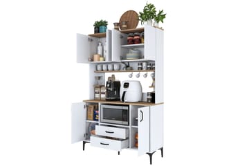 Eligius Højskab - Hvid/Valnød - Hus & renovering - Køkken & bad - Køkken & bryggers