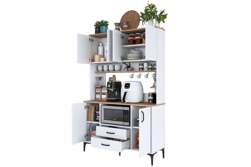Eligius Højskab - Hvid/Valnød - Hus & renovering - Køkken & bad - Køkken & bryggers