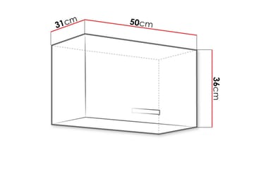 Grå vægskab 50x36x40 cm - Hus & renovering - Køkken & bad - Køkken & bryggers