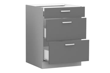 Grey skab med skuffer 60x52x82 cm - Hus & renovering - Køkken & bad - Køkken & bryggers
