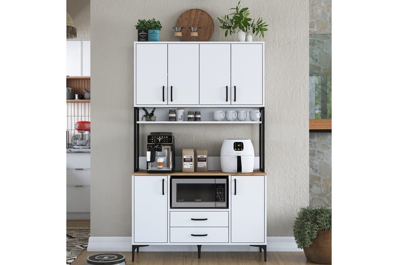 Eligius Højskab - Hvid/Valnød - Hus & renovering - Køkken & bad - Køkken & bryggers